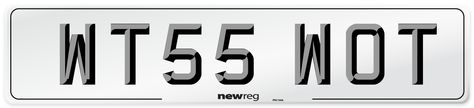 WT55 WOT Number Plate from New Reg